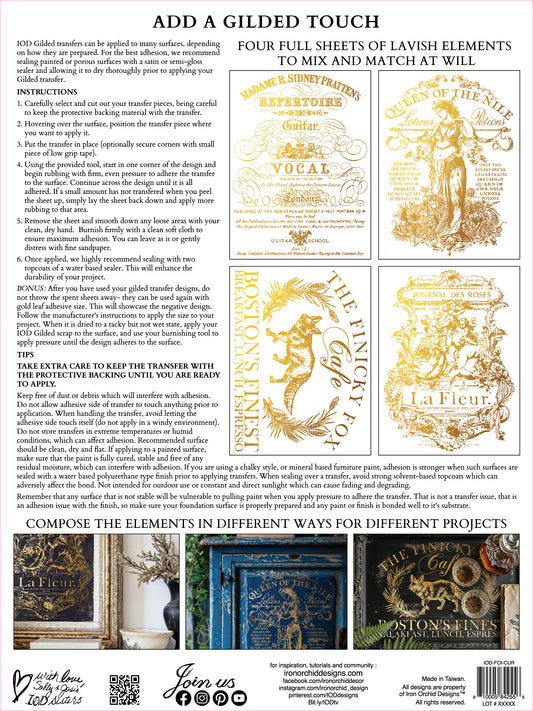 Curated Signage FOIL 12"X16" IOD Transfer