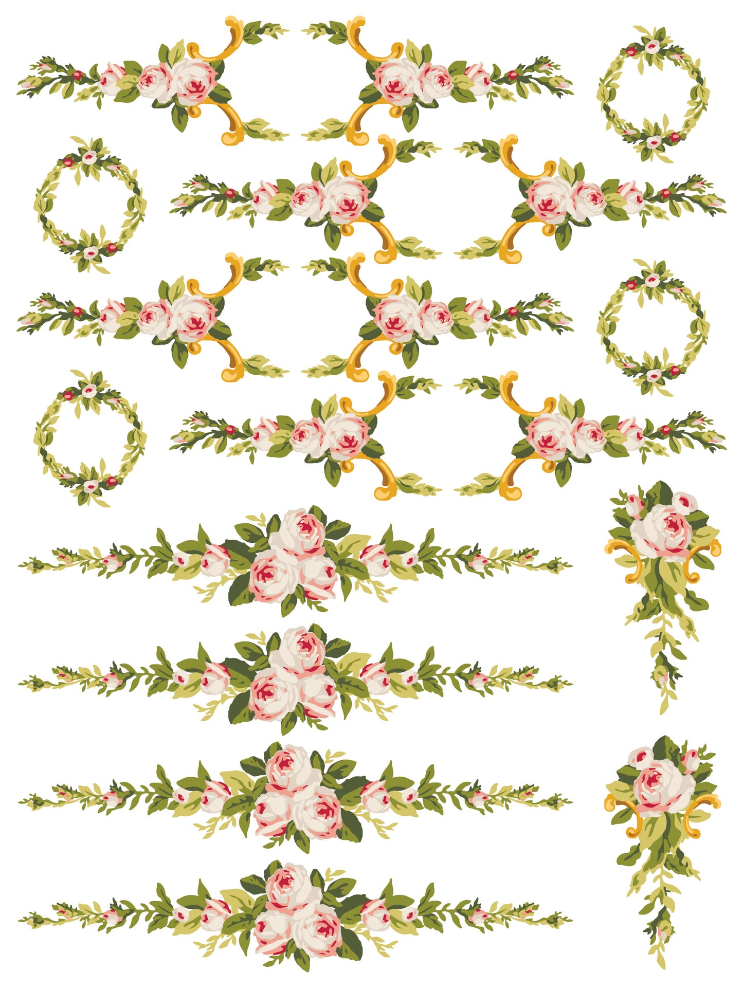 Petite Fleur Pink Paint Inlay 12"X16" Pad
