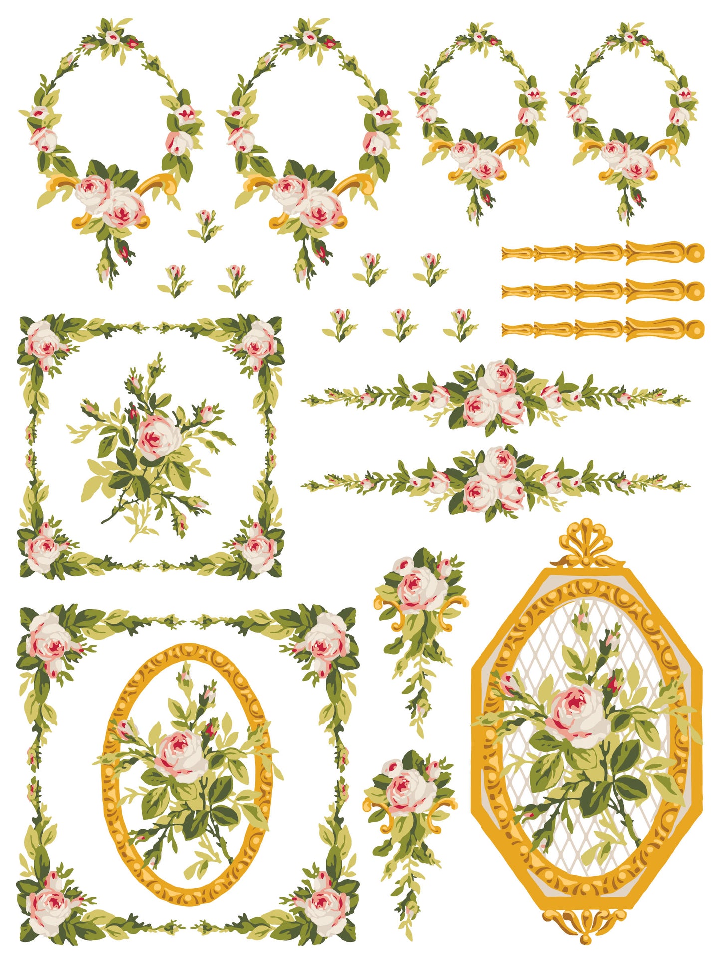 Petite Fleur Pink Paint Inlay 12"X16" Pad