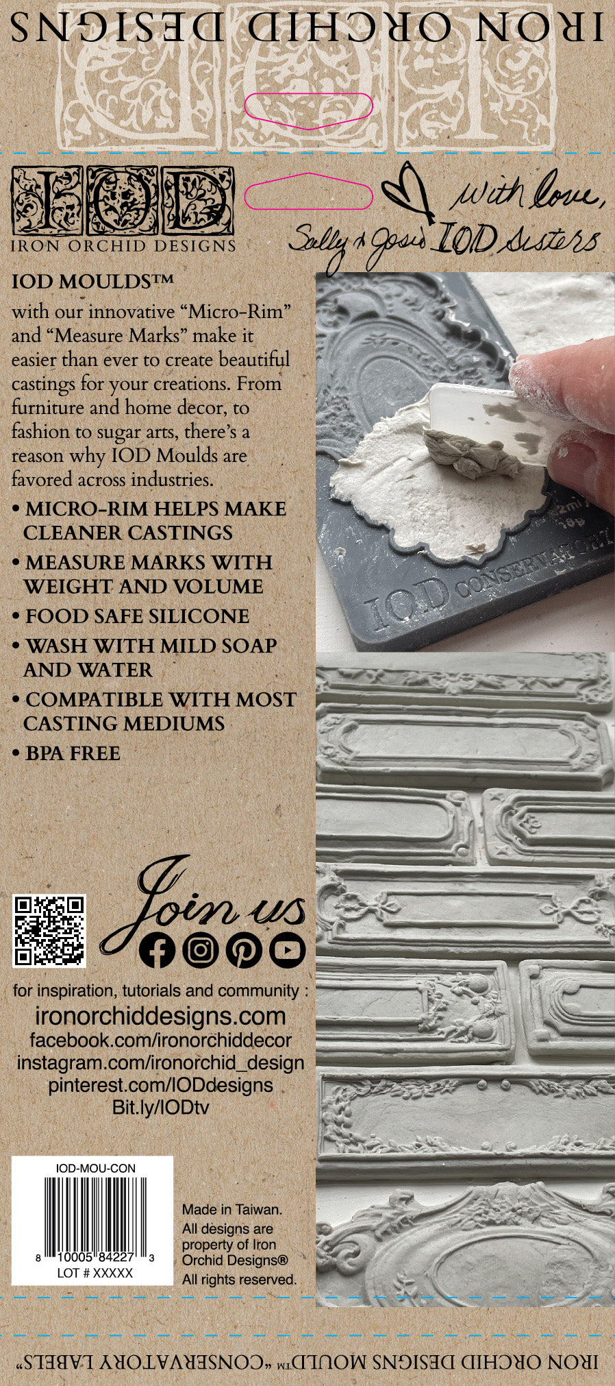 Conservatory Labels 6"x10" Decor Moulds™