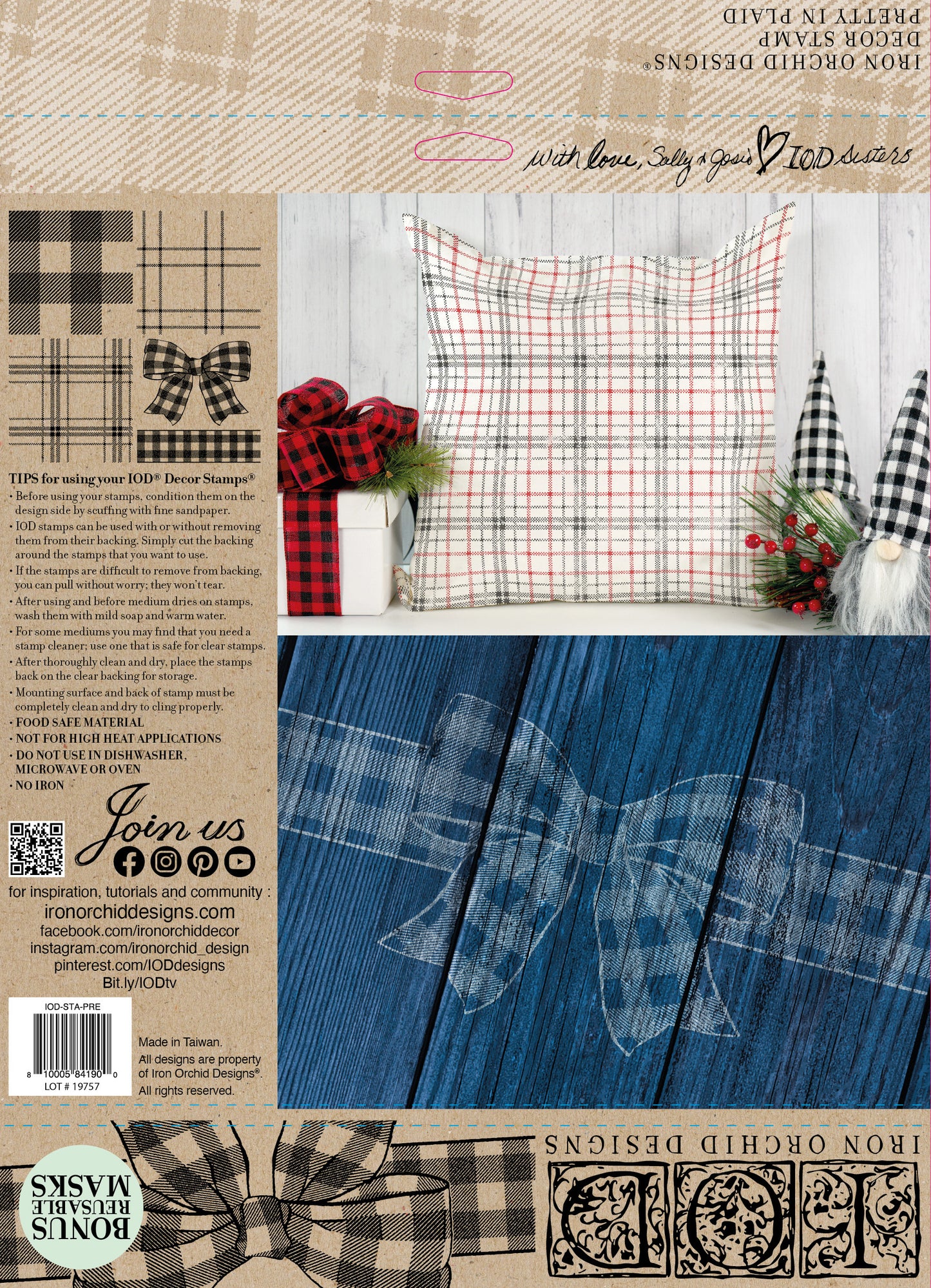 Pretty in Plaid 12×12 DECOR STAMP