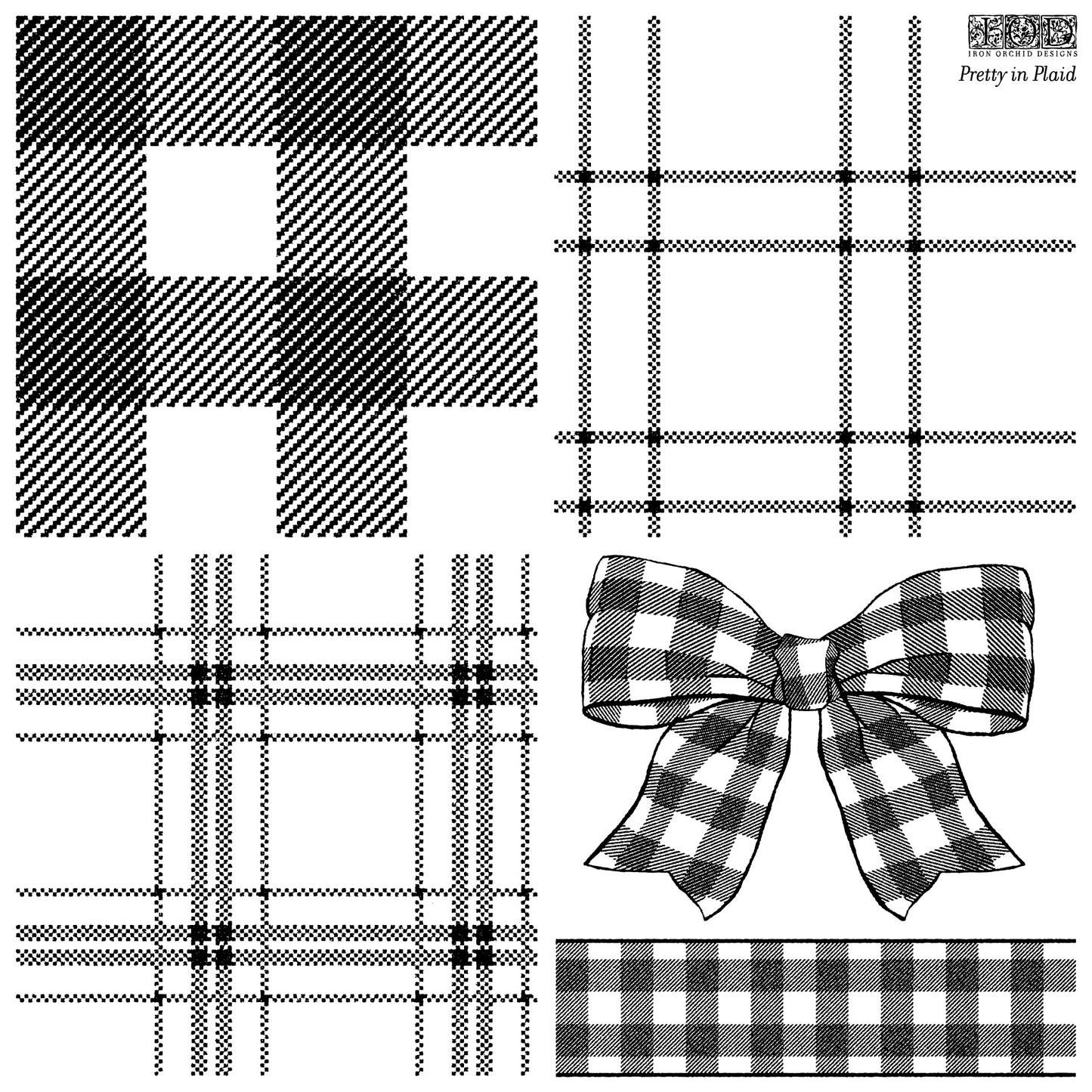 Pretty in Plaid 12×12 DECOR STAMP