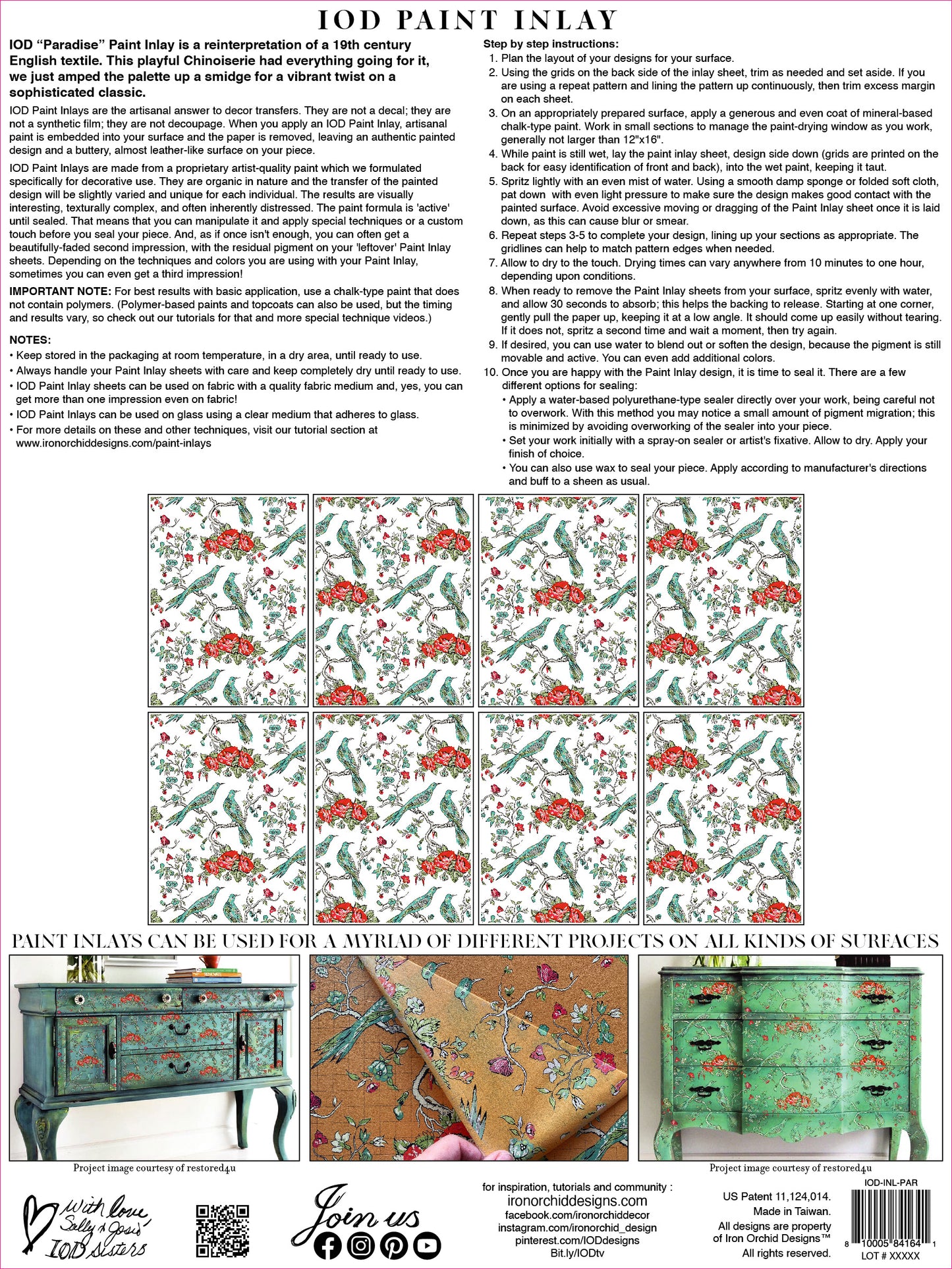 Paradise Paint Inlay 12"X16" Pad