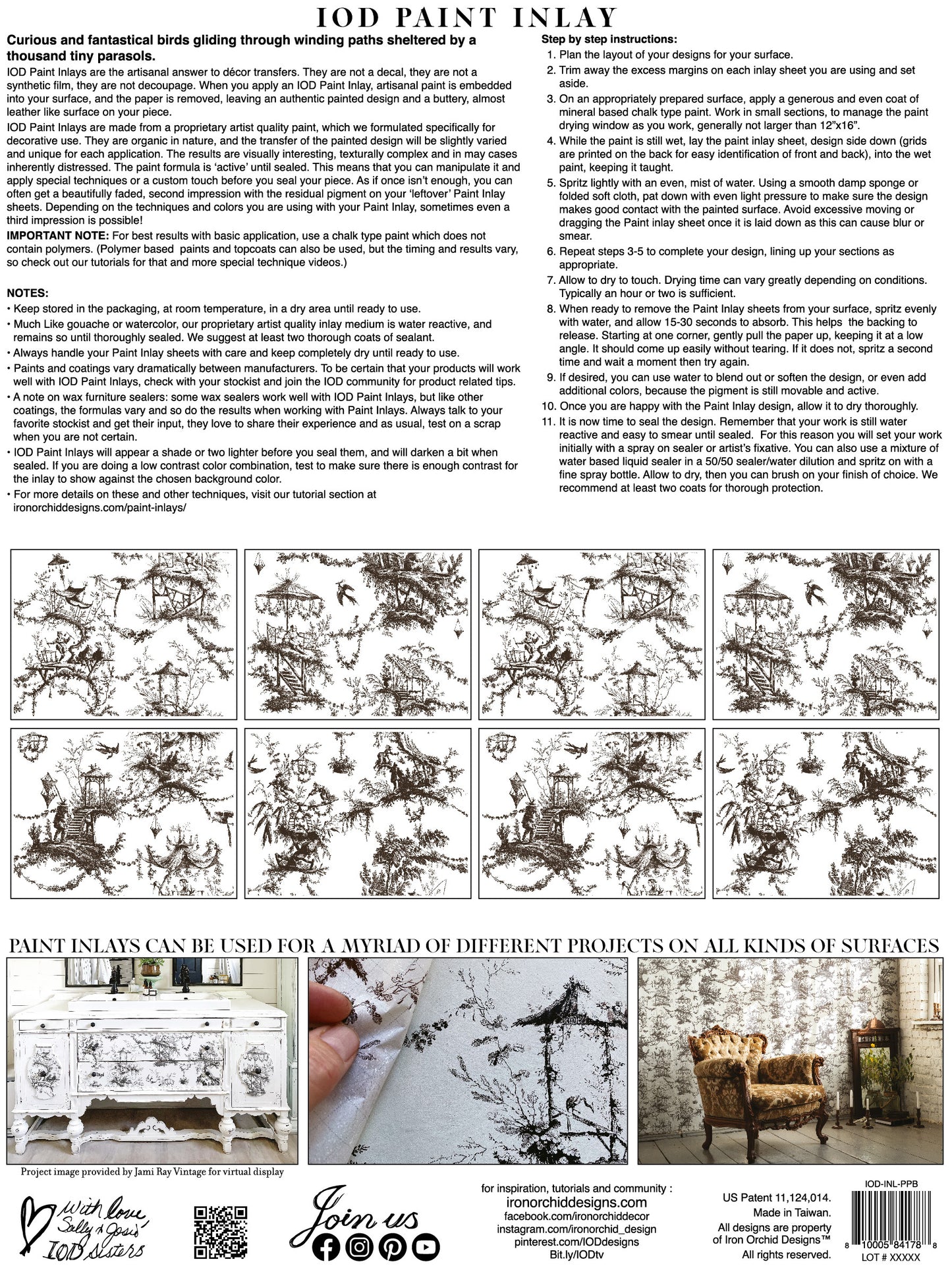 Petits Parasols Paint Inlay 12"X16" Pad