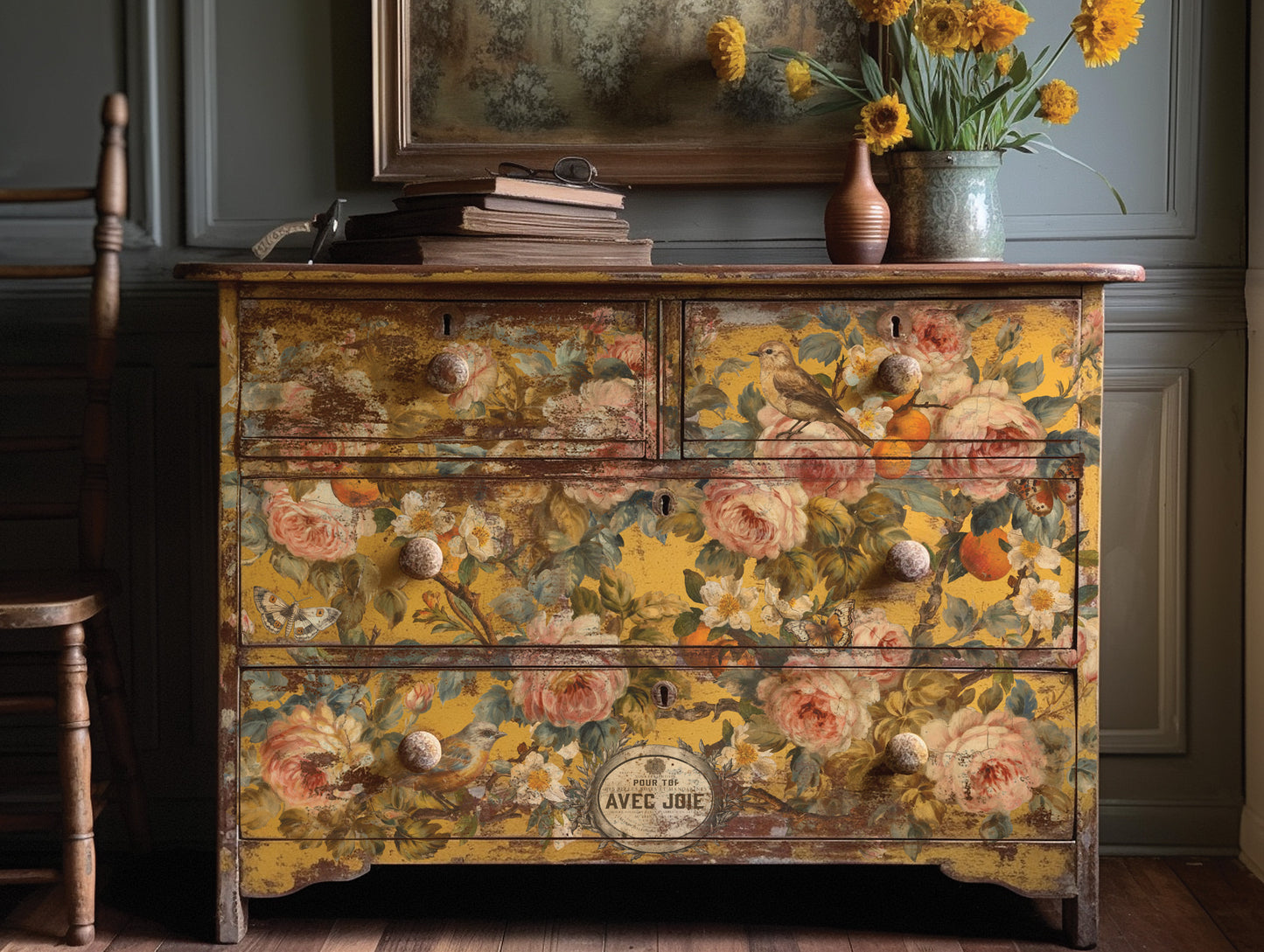 Joie Des Roses Transfer 12"X16"