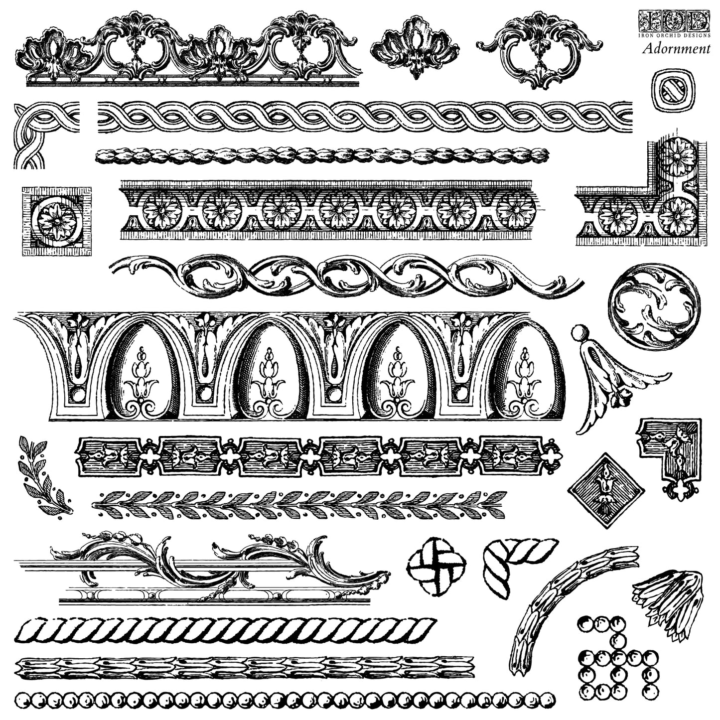 Adornment 12×12 IOD Stamp