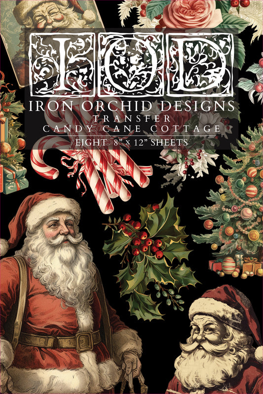 Candy Cane Cottage IOD Transfer 8"X12" Pad PAD