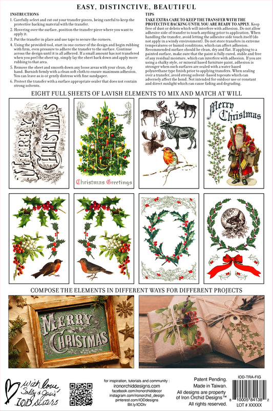 Figgy Pudding IOD Transfer 8"X12" Pad