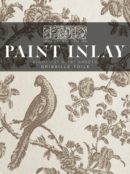 Grisaille Toile IOD Paint Inlay 12"X16" Pad