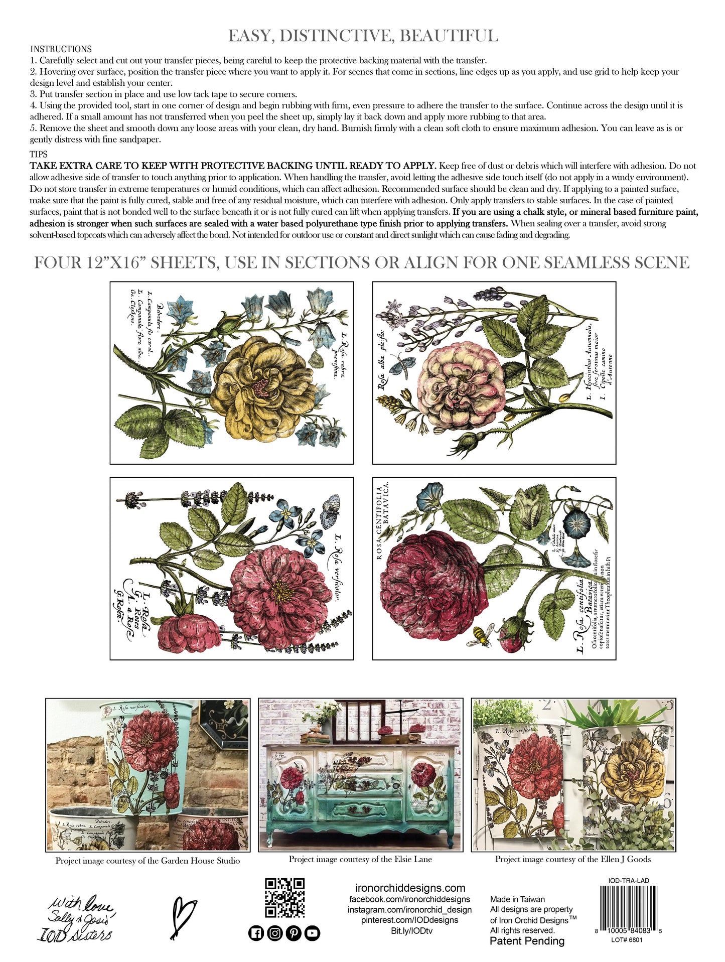 Ladies in Waiting IOD Transfer 12"X16" Pad