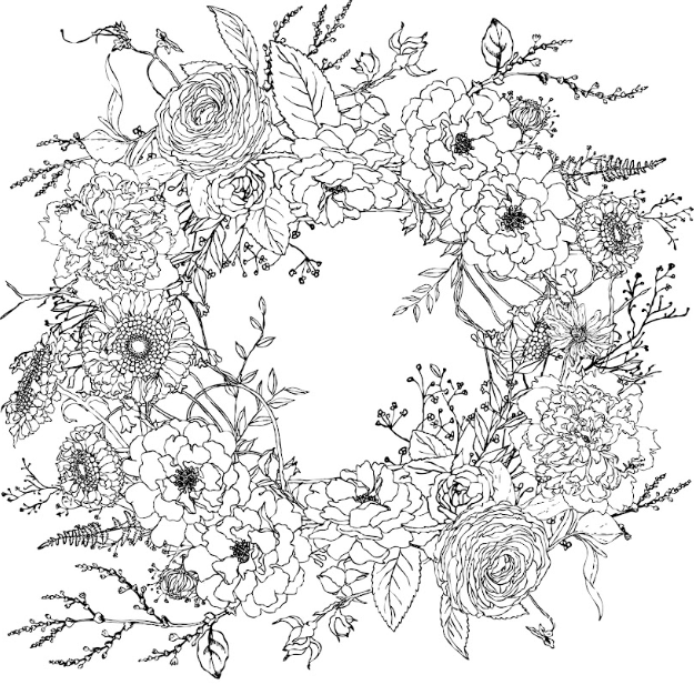 Winter's Song Wreath 24"X24" Paintable Decor Transfer (tube)