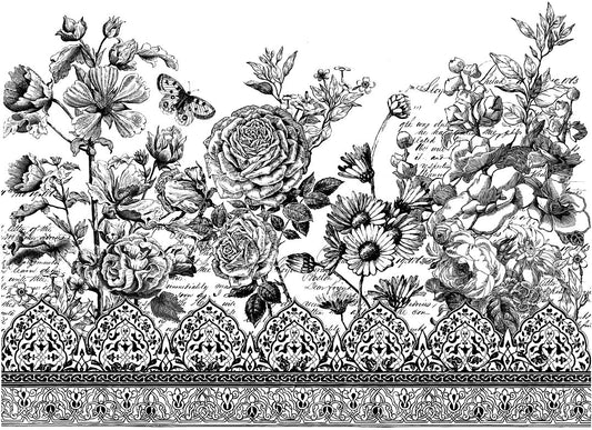 Astoria Foliage IOD Paintable Decor Transfer 24"x33" (tube)