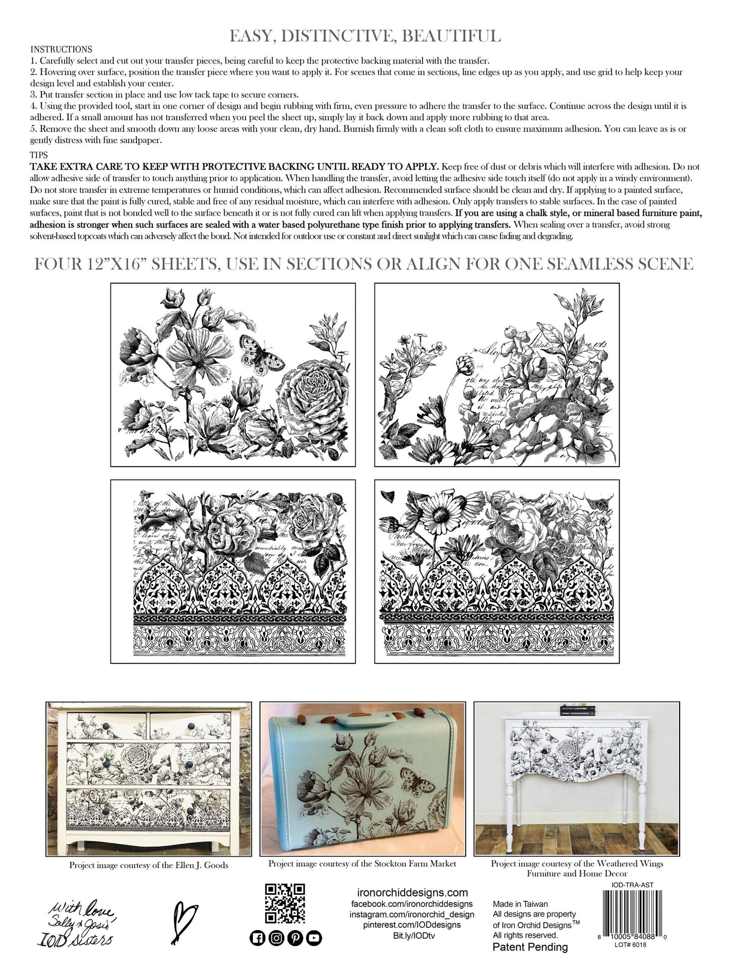 Astoria IOD Transfer 12"X16" Pad