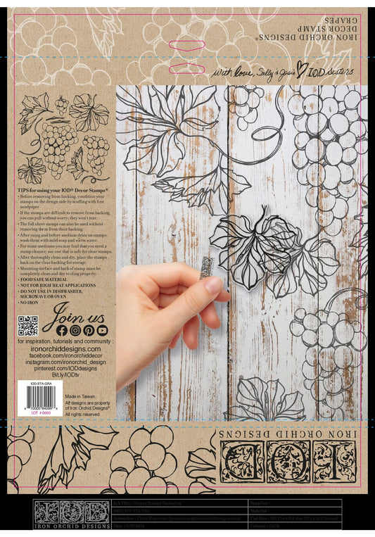 GRAPES 12×12 IOD STAMP