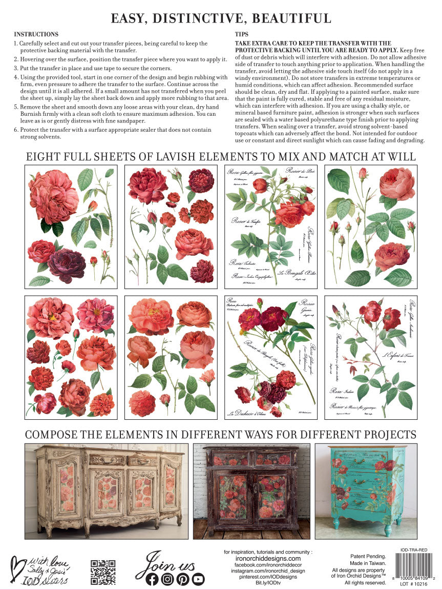 Redoute II IOD Transfer 12"×16" Pad