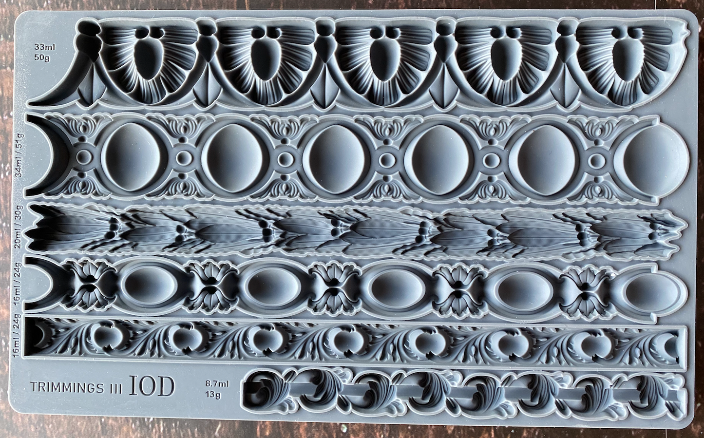 TRIMMINGS 3 6X10 IOD MOULDS