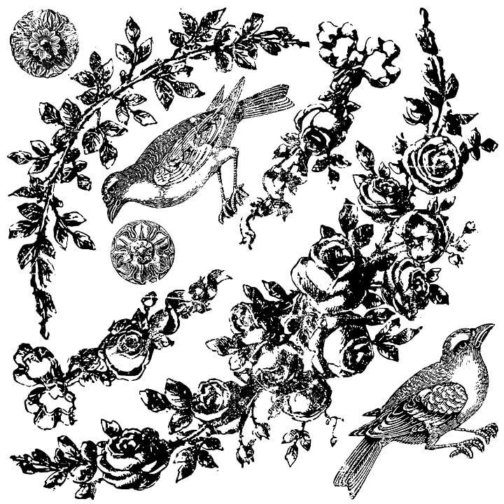 Floral Swags 12x12 Decor Stamps™