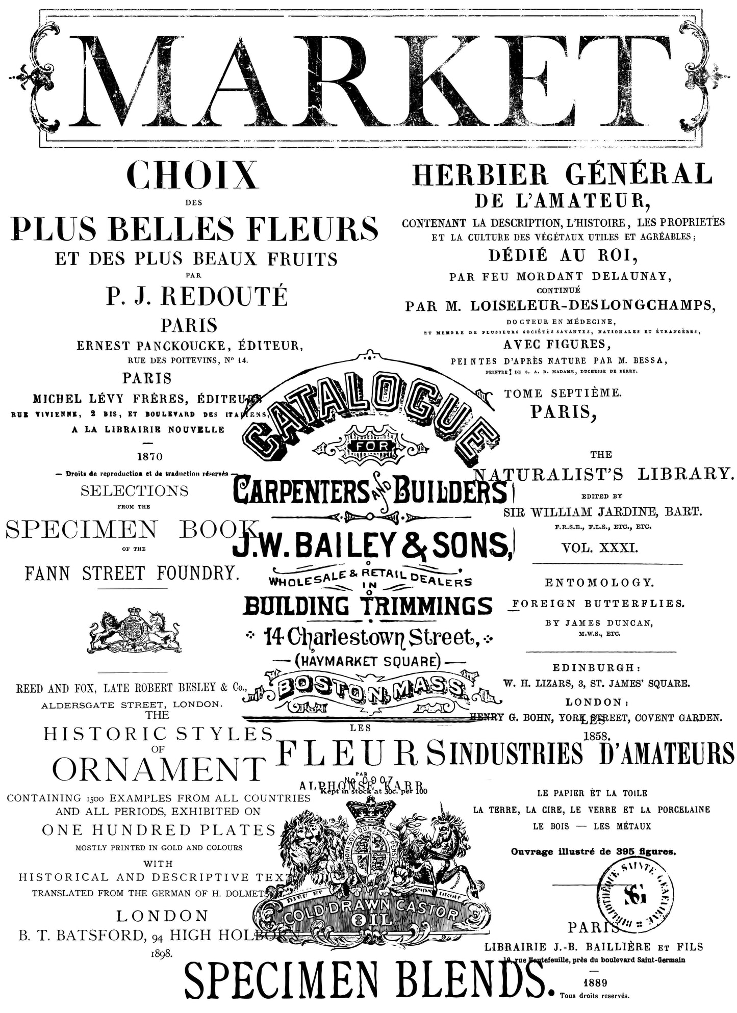 Label Ephemera *RETIRED* 24"×33" Decor Transfer (tube)