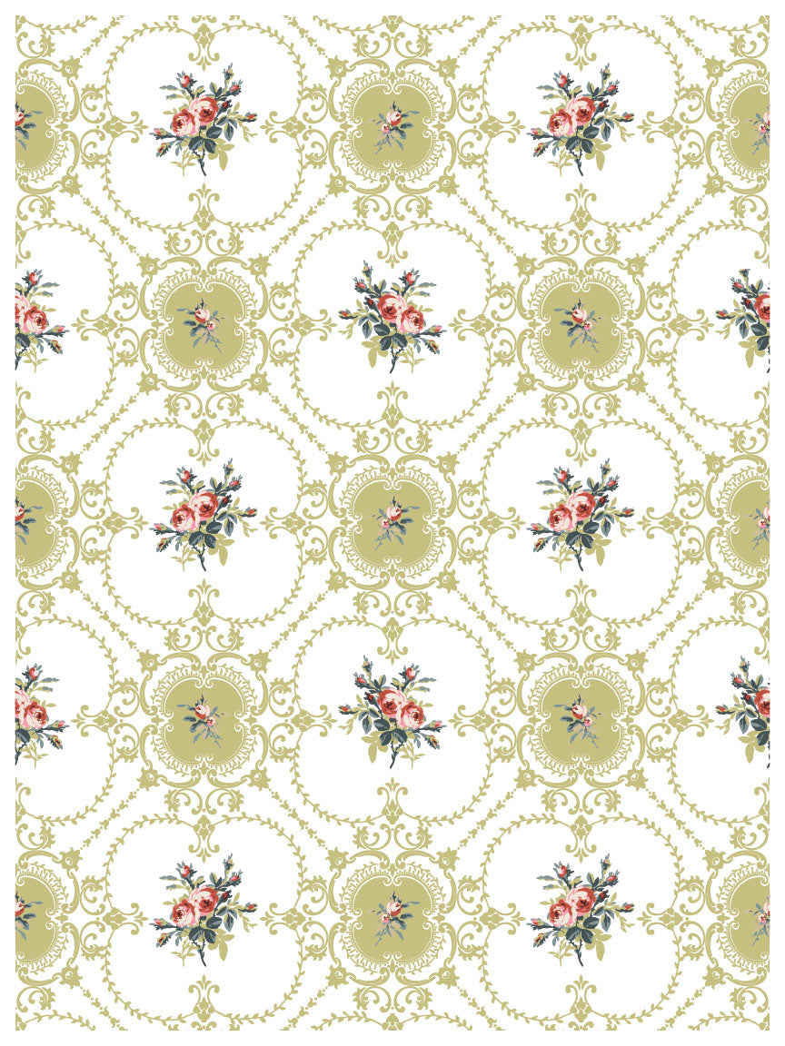 Lattice Rose Paint Inlay 12"X16" Pad