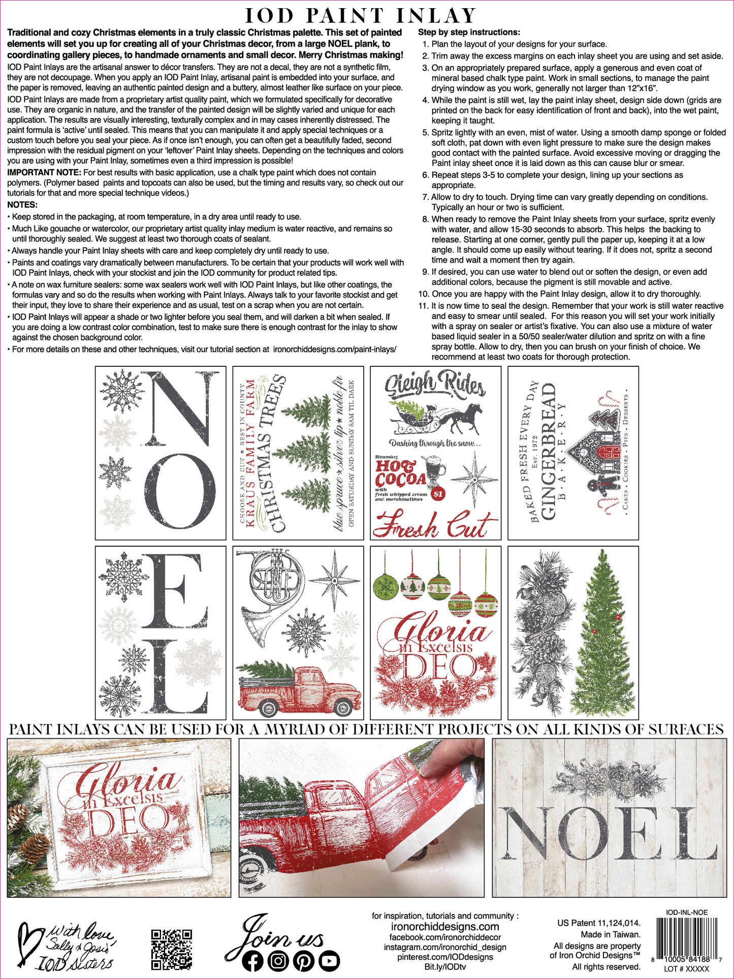 Noel Paint Paint Inlay 12"X16" Pad