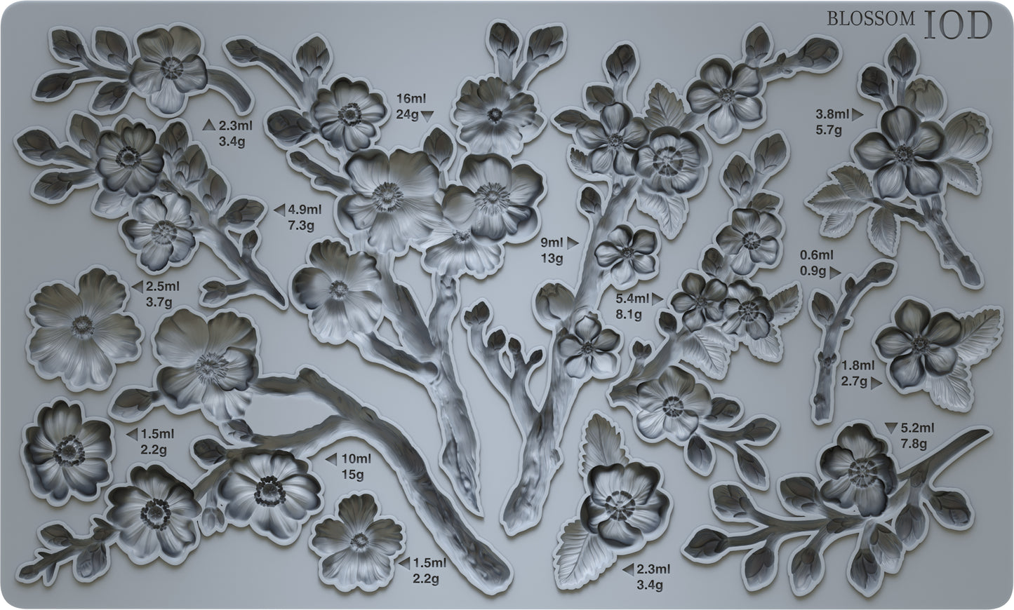 Blossoms 6x10" Decor Moulds™