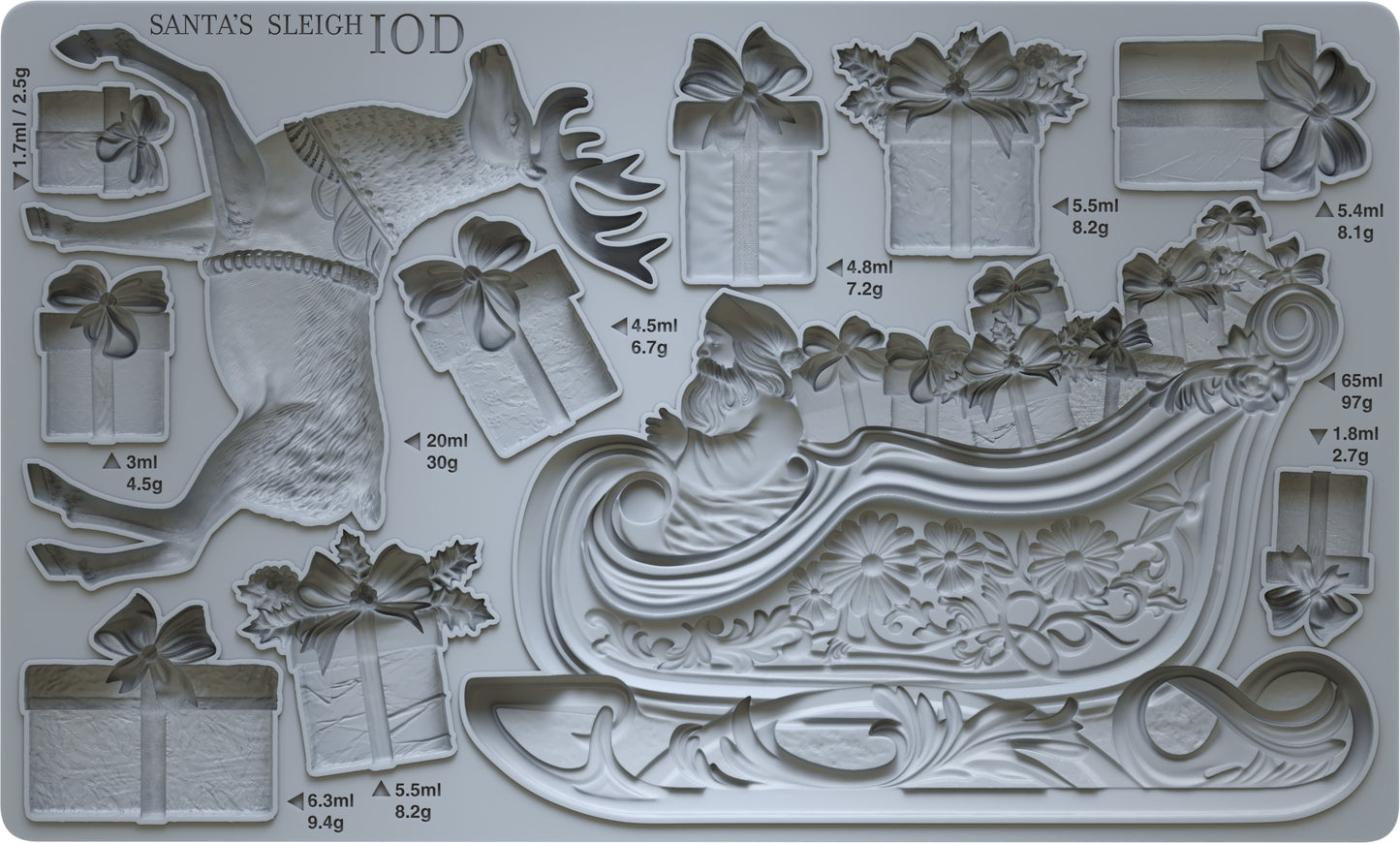 Santa's Sleigh 6x10" Decor Moulds™