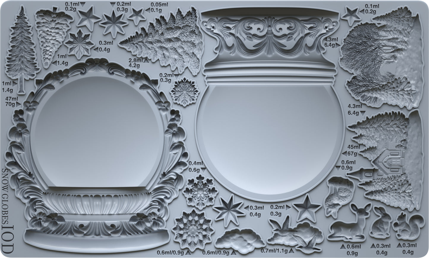 Snow Globes 5"x7" Decor Moulds™