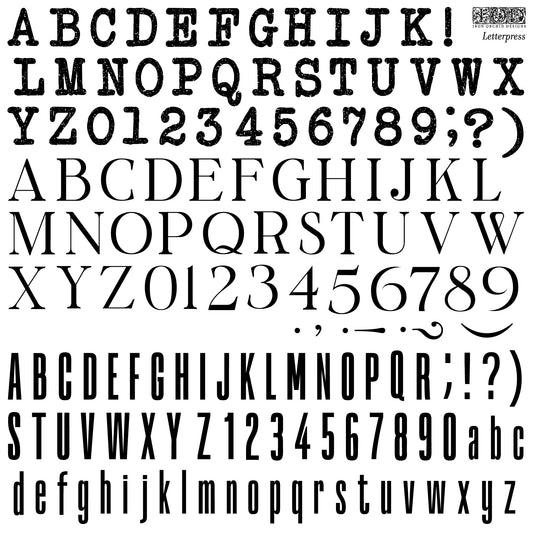 Letterpress 12×12 DECOR STAMP