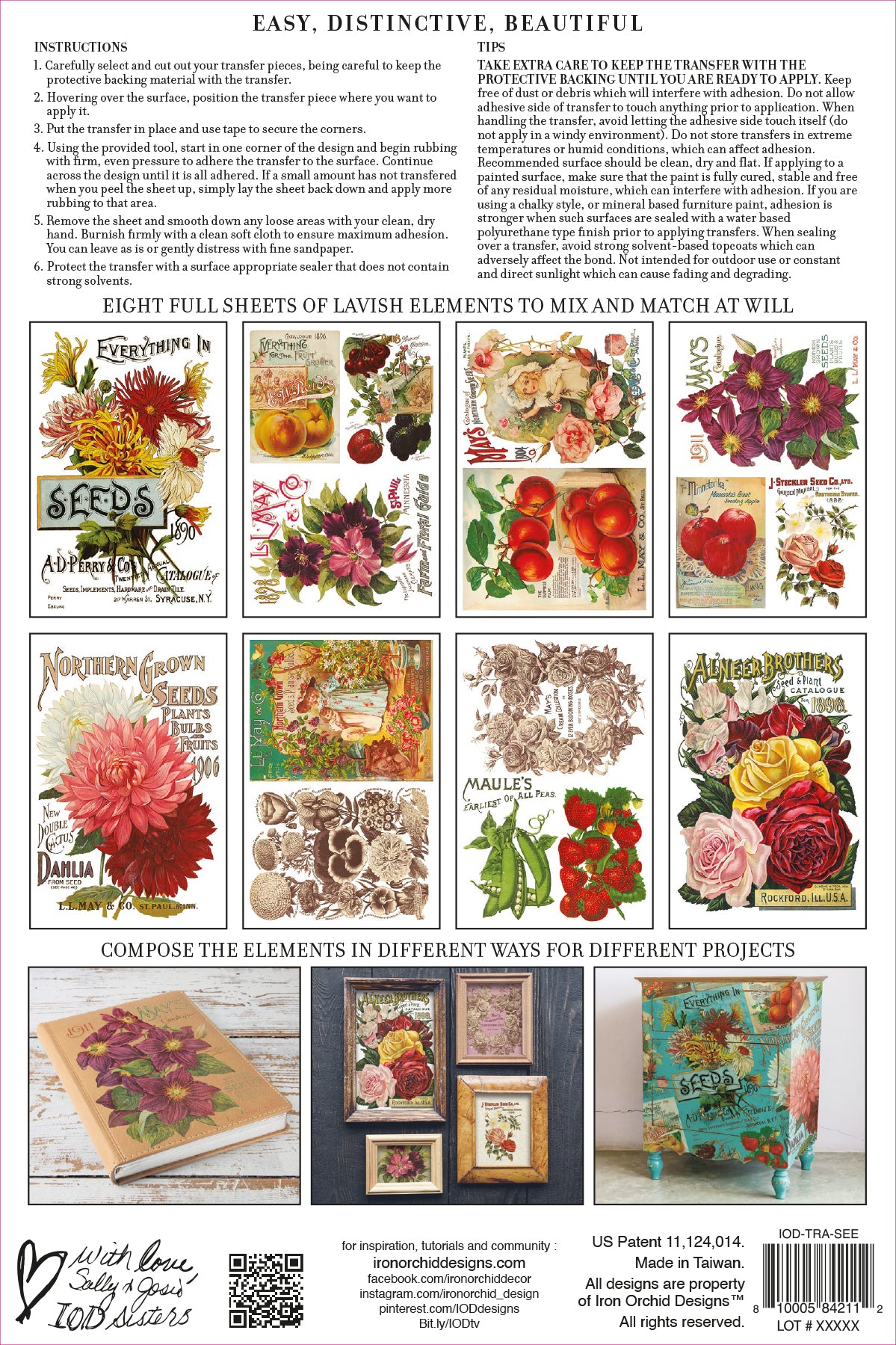 Seed Catalogue IOD Transfer 8"X12" Pad