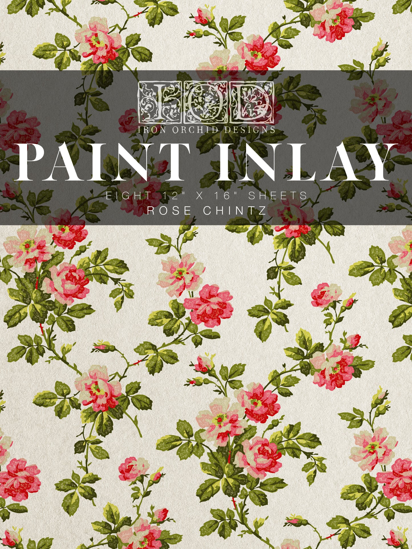 Rose Chintz Paint Inlay 12"X16" Pad