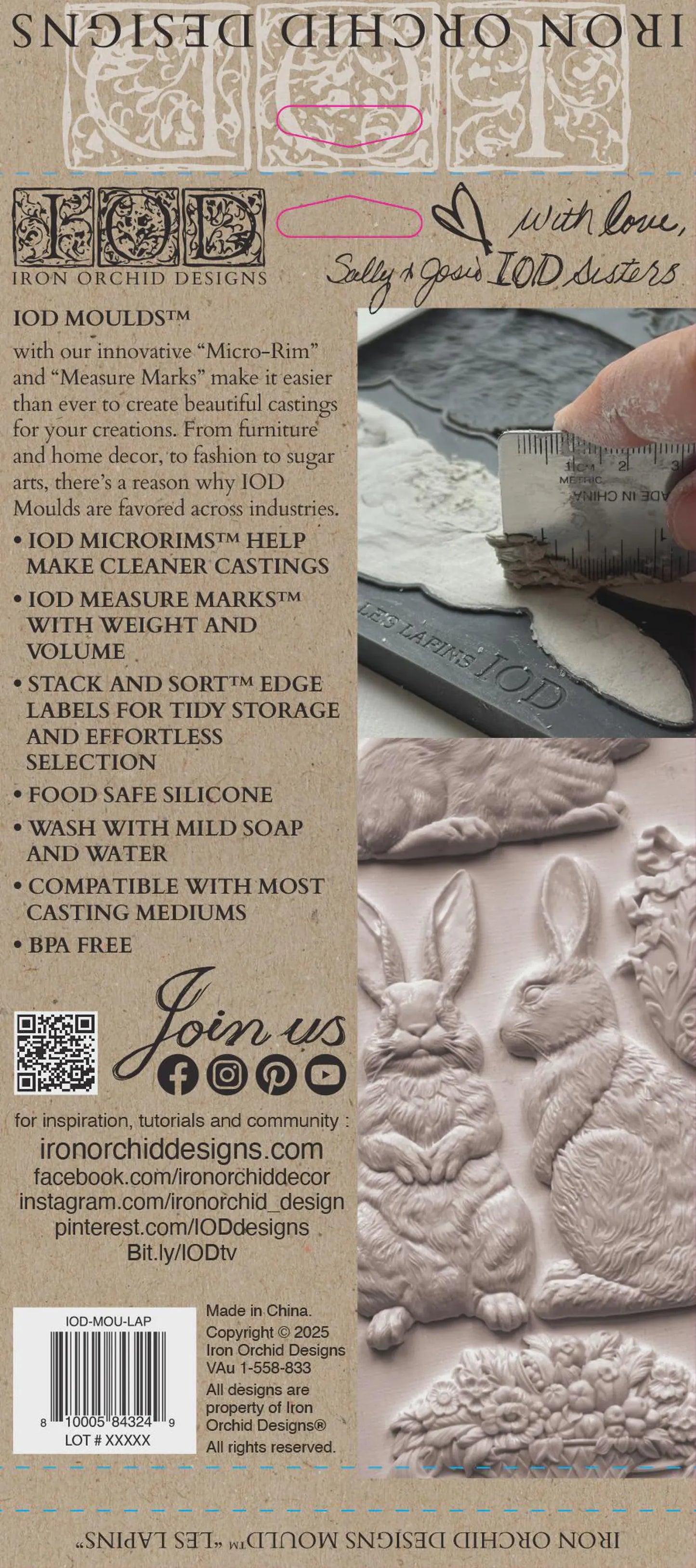 Les Lapins 6x10" Decor Moulds™